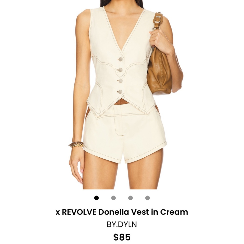 BY.DYLN Cream Women Shorts